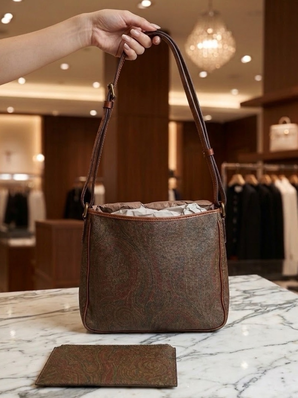 Vintage ETRO Milano Paisley Shoulder Crossbody Bag 1998 Made in Italy
